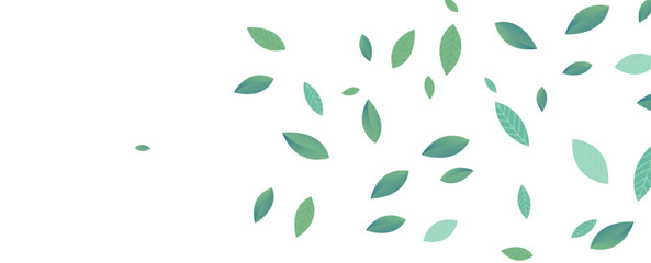 Green Floating Leaves Flying foliage ornament. Vegan, eco,