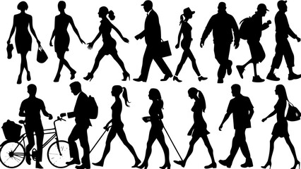 vector silhouettes of people