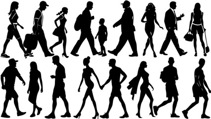 vector silhouettes of people