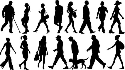 silhouettes of people