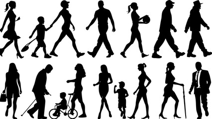 silhouettes of people