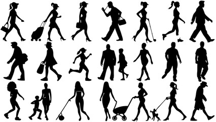 silhouettes of women in different poses