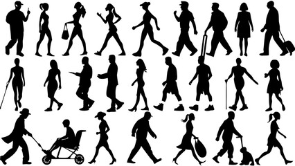 vector silhouettes of people