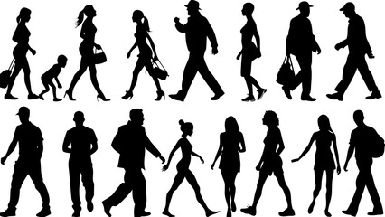 vector silhouettes of people