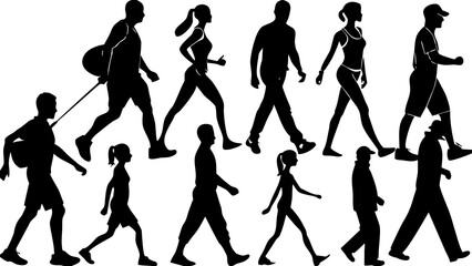 silhouettes of people