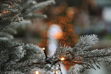 Detail Aufnahme von Weihnachtsdekoration auf einem Weihnachtsmarkt