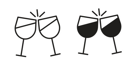 Wine toast icon. modern vector symbols set