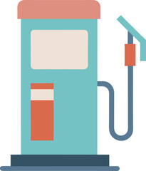 Pastel Gas Pump Icon – Fuel Station Vector for Automotive App or Energy