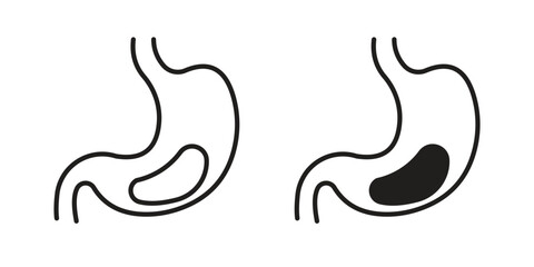 Stomach with Liquids icon. modern vector symbols set