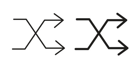 Shuffle icon vector, Symbol, logo illustrations