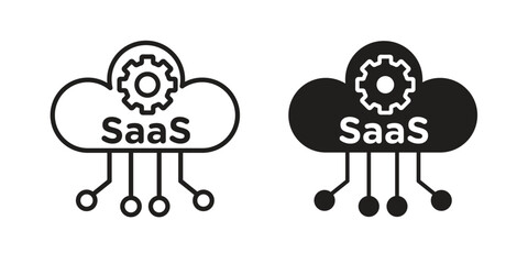 SaaS icon vector, Symbol, logo illustrations
