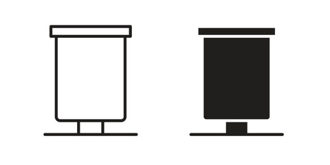 Roll up banners icon. modern vector symbols set