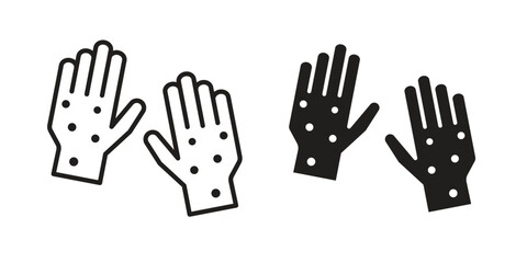 Rash hand icon. modern vector symbols set