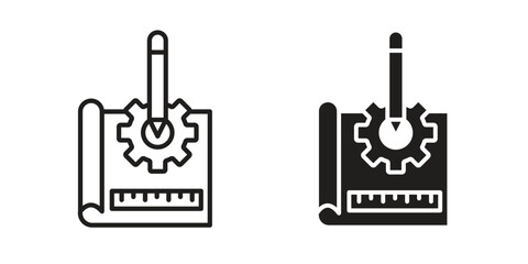 Prototyping icon. modern vector symbols set