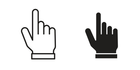 Pointing hand icon. modern vector symbols set