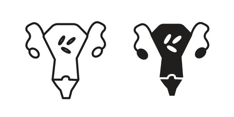 Pelvic inflammatory disease icon. modern vector symbols set