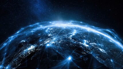The Earth Illuminated by Digital Connections and Global Networks