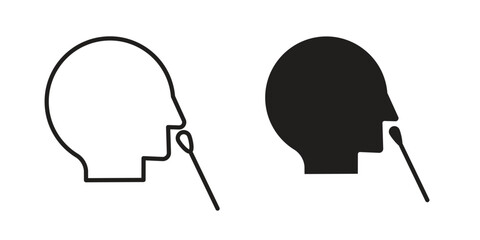 Nasal swab icon. modern vector symbols set