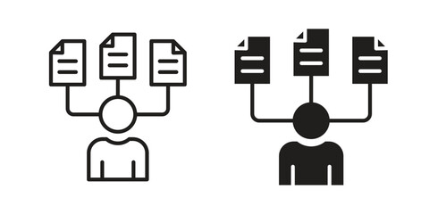 Multitask icon. modern vector symbols set