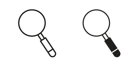 Magnifying glass icon. modern vector symbols set