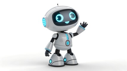 Fototapeta premium AI robot character template to help you search.