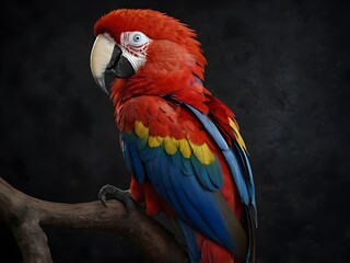 Naklejka premium scarlet macaw parrot