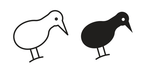 Kiwi bird icon vector, Symbol, logo illustrations