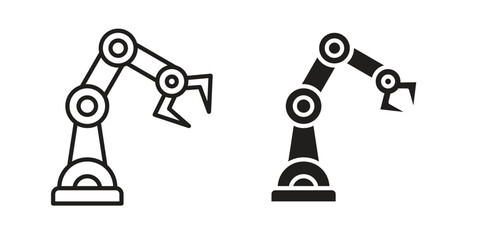 Industrial robot icon. modern vector symbols set