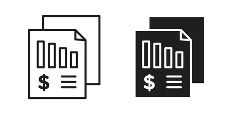Income statement icon. modern vector symbols set