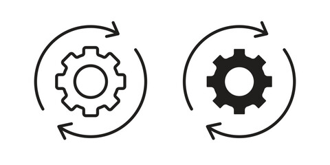 Implementation icon. modern vector symbols set