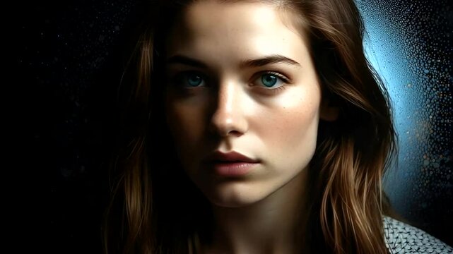 a girl's faint gaze