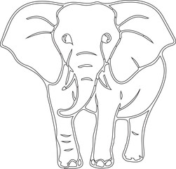 Continuous Line Drawing Animal Vector Art