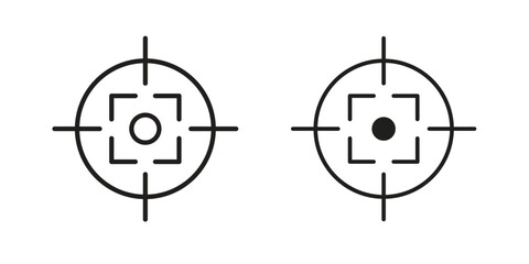 Gun target icon. modern vector symbols set