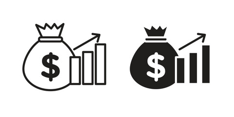 Fiscal policy icon. modern vector symbols set