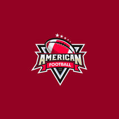 american football logo emblem vector