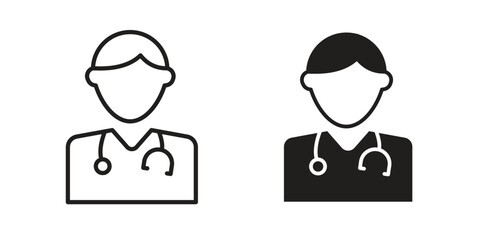 Doctor icon. modern vector symbols set