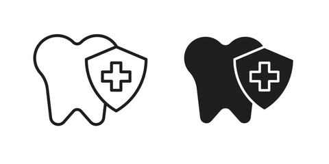 Dental insurance icon. modern vector symbols set