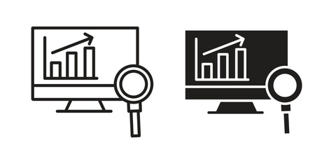 Data Analysing icon. modern vector symbols set