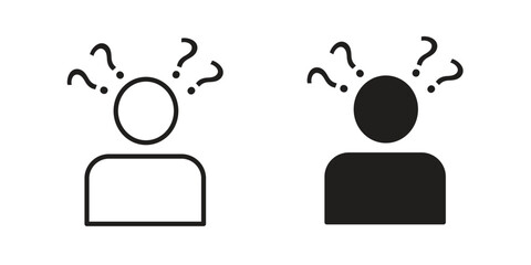 Curious human icon. modern vector symbols set