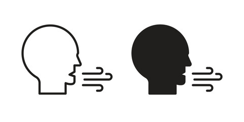 Breath icon. modern vector symbols set