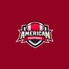 american football logo emblem vector