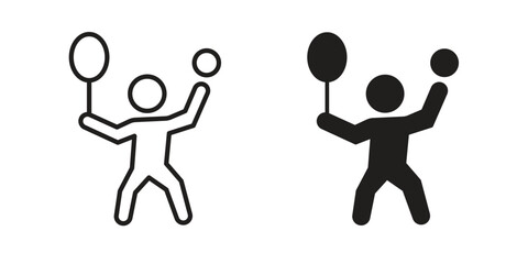 Obraz premium Badminton icon vector, Symbol, logo illustrations