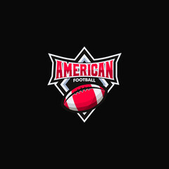 american football logo emblem vector
