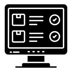 An icon design of online parcel