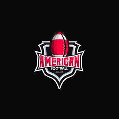 american football logo emblem vector