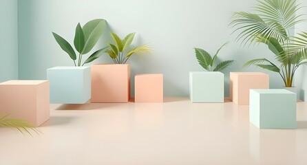 modern living room with plant