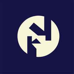 Rotating Arrow Symbol Monogram Logo