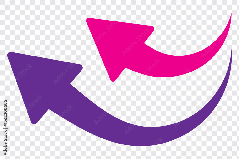 Poster collection curved arrow pointer icon. curved arrow sign. flat style arrow icon use for app, website,