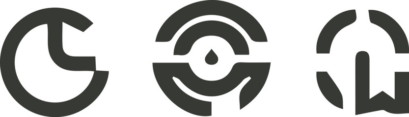 Circular Eye-Inspired Symbol Logo abstract vector illustration of an abstract logo