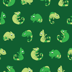 Vector Chameleon Pattern Illustration Seamless for Wallpaper Background Cover Packaging